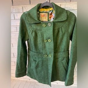 Size M Green Billabong Pea Coat